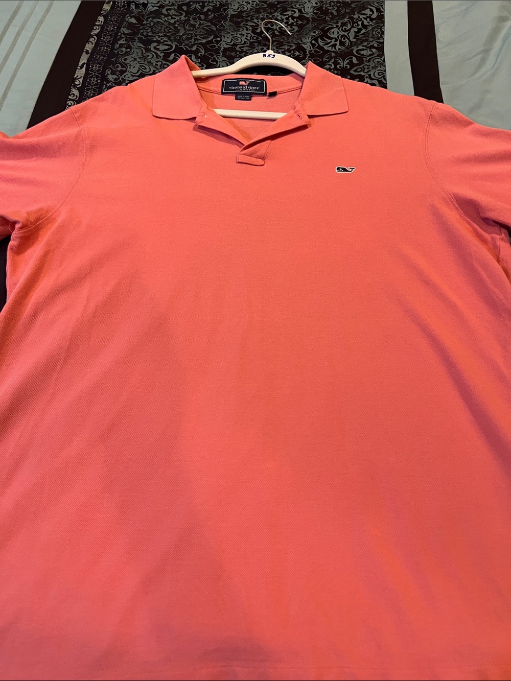 Vineyard Vines Men's Coral/Salmon Polo Shirt
